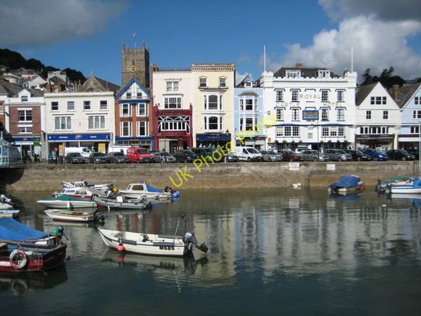 Photo 6"x4" Shops and the Boat Float Dartmouth c2011
