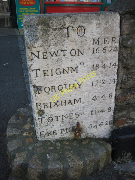 Photo 6"x4" Milestone at Kingswear Dartmouth c2011