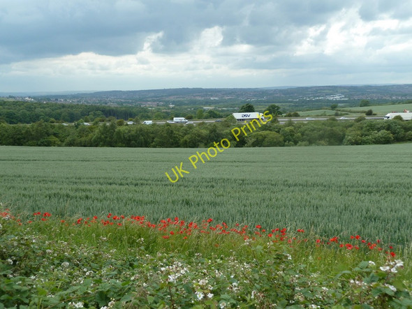 Photo 6"x4" Overlooking the M1 southwest of Wales Wales\/SK4782 c2011