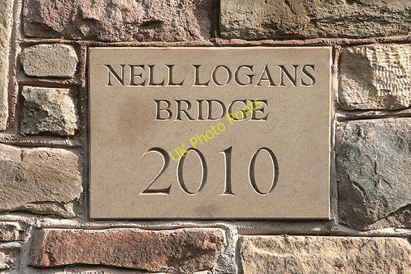 Photo 6"x4" An inscribed stone on Nell Logan's Bridge Preston\/NT7957 c2011