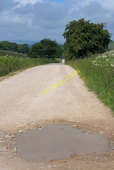 Photo 6"x4" Puddle, Cardlemere Lane Biggin\/SK1559 c2011