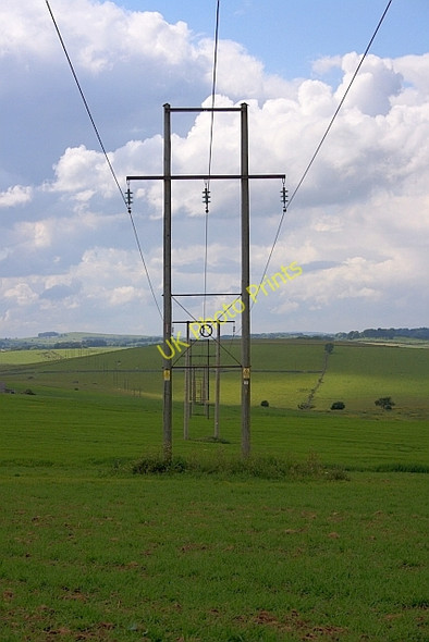 Photo 6"x4" Electricity Transmission Poles, Elton Common Dale End\/SK2161 c2011