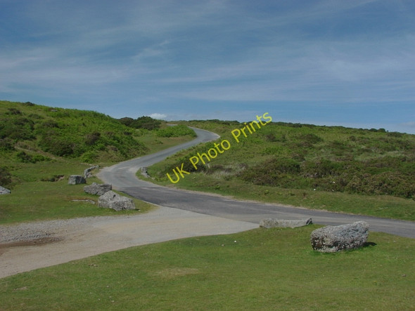 Photo 6"x4" Moorland road, Bonehill Down Higher Dunstone c2011