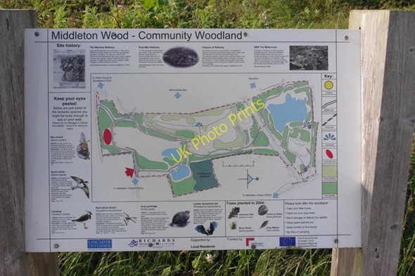 Photo 6"x4" Middleton Wood information board Middleton\/SD4258 c2011