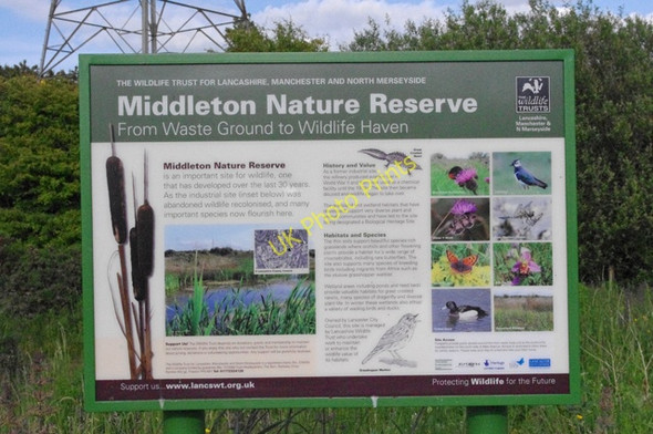Photo 6"x4" Middleton Nature Reserve information board Middleton\/SD4258 c2011