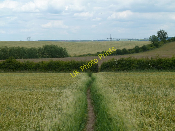 Photo 6"x4" Footpath east of Calow Calow c2011