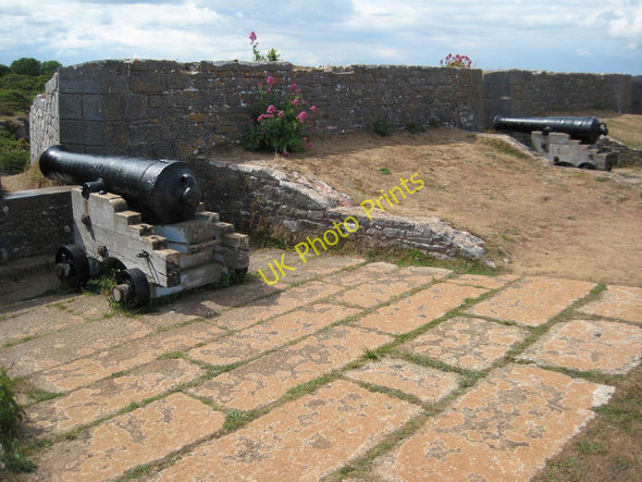 Photo 6"x4" Cannons at Berry Head Fort Brixham c2011