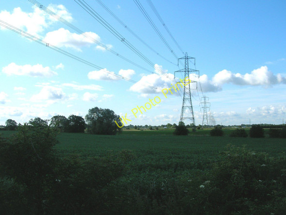Photo 6"x4" Farmland and pylons off the A645 Gowdall c2011