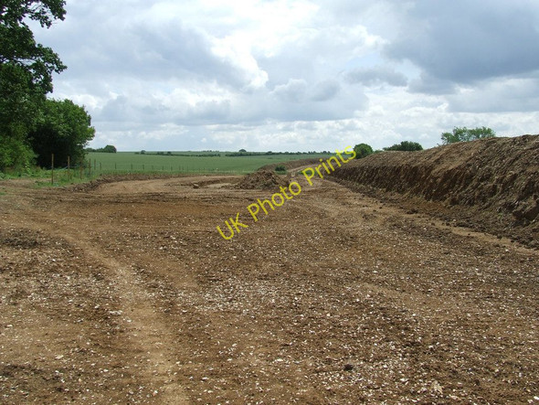 Photo 6"x4" Pipe Line construction Great Wratting c2011
