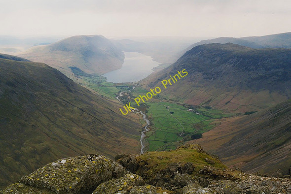 Photo 6"x4" View down Wastwater from Great Gable Seathwaite\/NY2312 c1998