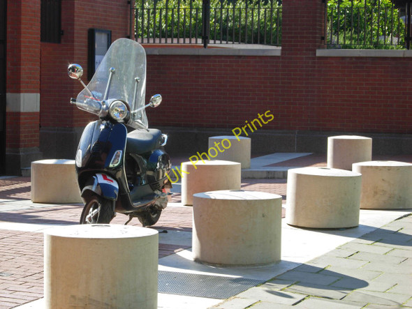 Photo 6"x4" Motor scooter by the British Library London c2011