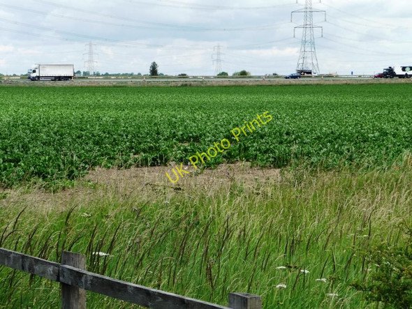 Photo 6"x4" The M62 passing arable farmland Cridling Stubbs c2011