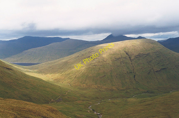 Photo 6"x4" View down Coire a' Ghabhalach Meall Tionail\/NN3439 c1998