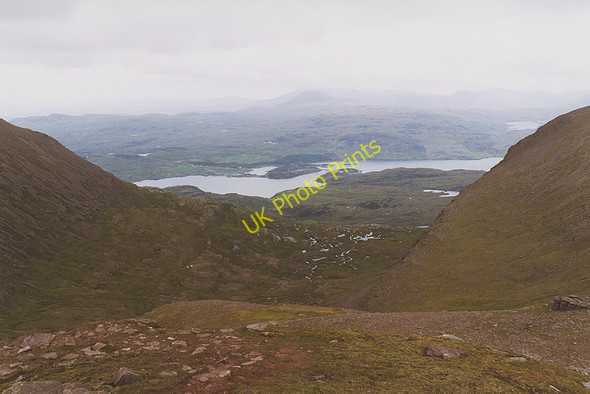 Photo 6"x4" View down the Bathaich Cuinneige Quinag c1998
