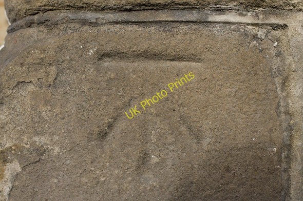 Photo 6"x4" Cut Bench Mark, The Old House At Home Shipley\/SE1437 c2011