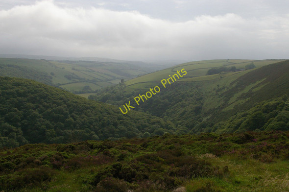 Photo 6"x4" Valley of the East Lyn, from County Gate Malmsmead c2011