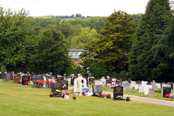 Photo 6"x4" Gravestones in Chain Hill Cemetery Wantage c2011