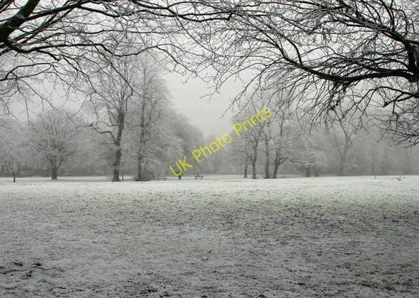 Photo 6"x4" A snowy Pearson Park, Hull Kingston upon Hull c2008