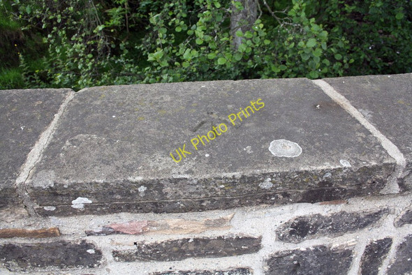 Photo 6"x4" Benchmark on top of SW parapet of Thwaite Bridge Thwaite\/SD8998 c2011