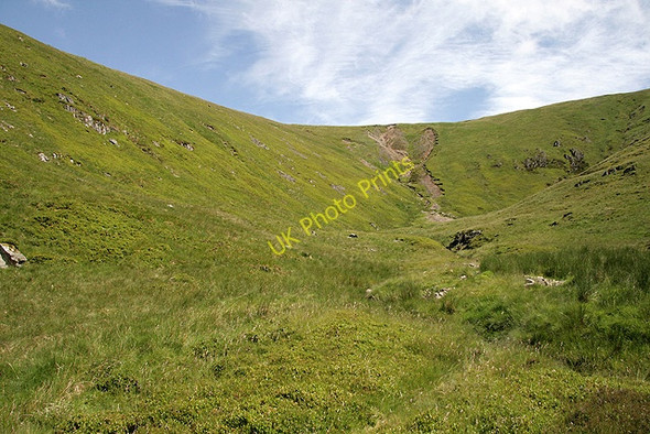 Photo 6"x4" A glaciated corrie in the Cheviot Hills Chevio c2011