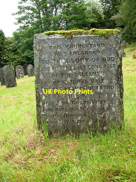 Photo 6"x4" St John's church: graveyard extension  Dale Bottom\/NY2921 c2011