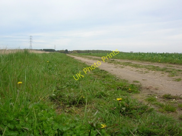 Photo 6"x4" Track across Sand Hutton Common Moor End\/SE6656 c2008