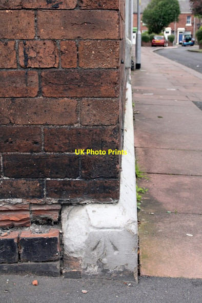 Photo 6"x4" Benchmark on #36 Howe Street (Grey Street face) Carlisle c2011