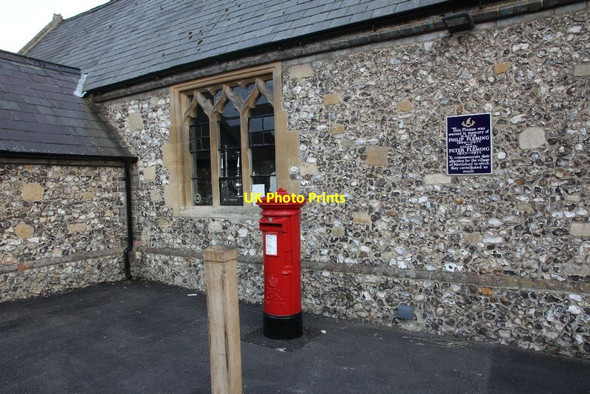 Photo 6"x4" Post box at the school Nettlebed c2011