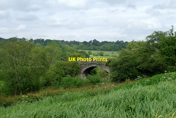 Photo 6"x4" Farmland and bridge near Denford, Staffordshire Denford\/SJ9553 c2011