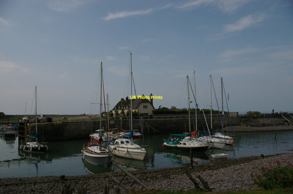 Photo 6"x4" Porlock Weir: entrance to harbour Porlock Weir c2011