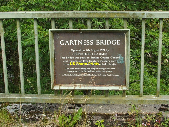 Photo 6"x4" Plaque on the Gartness Bridge Gartness\/NS5086 c2011