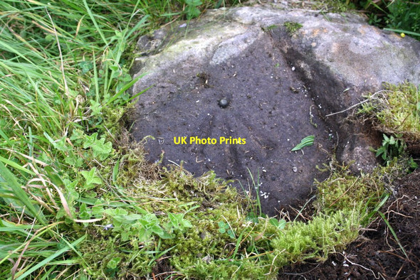 Photo 6"x4" Benchmarked rock on northwest side of Fell Road Barbon c2011