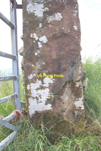 Photo 6"x4" Benchmark on gatepost on south side of Fell Road at bend Casterton c2011