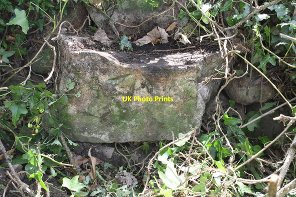 Photo 6"x4" Benchmark on stone in wall of Fell Road Kirkby Lonsdale c2011