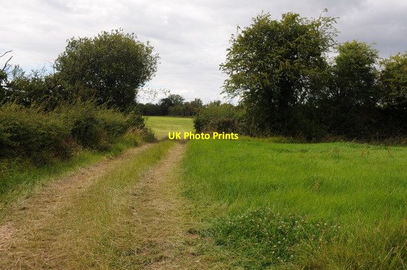 Photo 6"x4" Field entrance and footpath off Netherwood Lane Crowle Green c2011