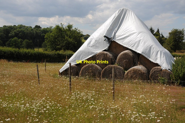 Photo 6"x4" Hay bales near Cutmill Farm Ketford c2011