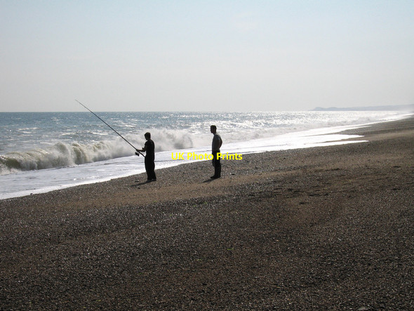 Photo 6"x4" Fishing off Cley Eye, Blakeney Cley next the Sea c2011