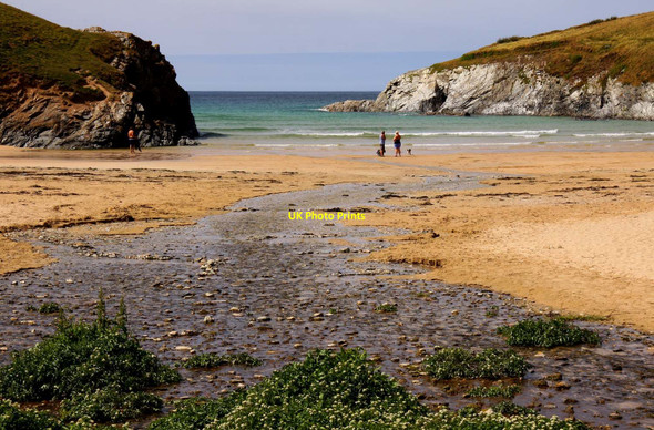 Photo 6"x4" Stream across Porth Joke beach West Pentire c2011