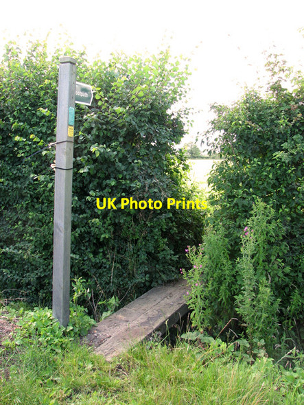 Photo 6"x4" Footbridge over ditch beside Noller's Lane, Spexhall Stone Street\/TM3882 c2011