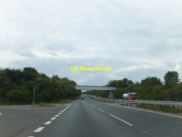 Photo 6"x4" Railway bridge over A303 Fyfield\/SU2946 c2011