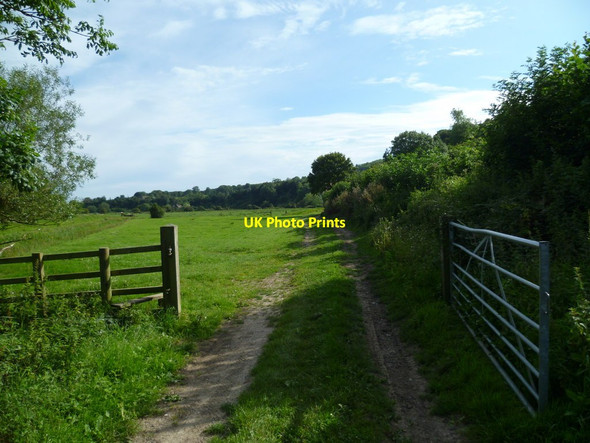 Photo 6"x4" Gateway to field on bridleway south of South Stoke Arundel c2011