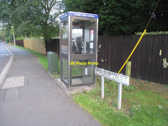 Photo 6"x4" Telephone kiosk near Healing station Healing c2011