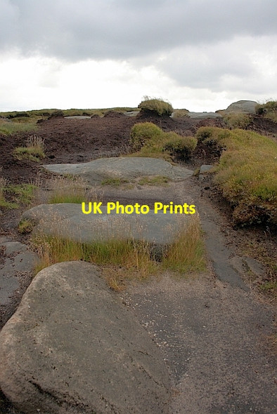 Photo 6"x4" Rock Outcrops, Bleaklow Head Hern Stones c2011