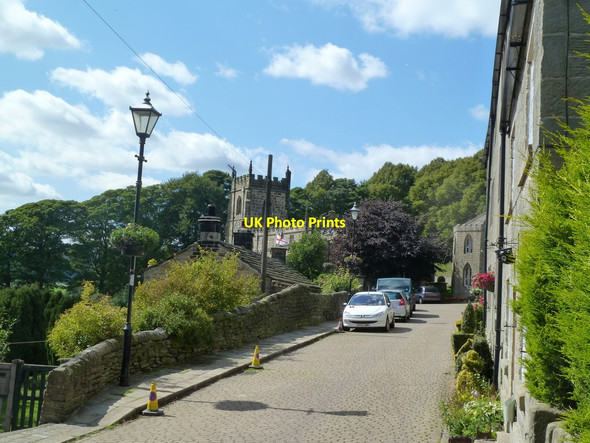 Photo 6"x4" Jane Street, leading to the Church of St Nicholas High Bradfield c2011