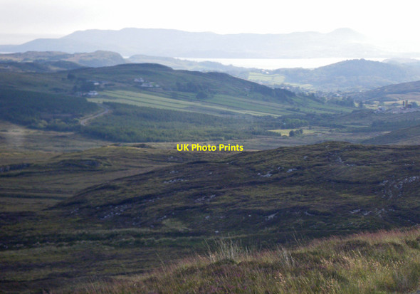 Photo 6"x4" View over moorland to the sea  Ballyboe c2011