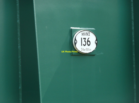 Photo 6"x4" Plaque on Footbridge MVN2 136, Mytholmroyd Hebden Bridge c2011