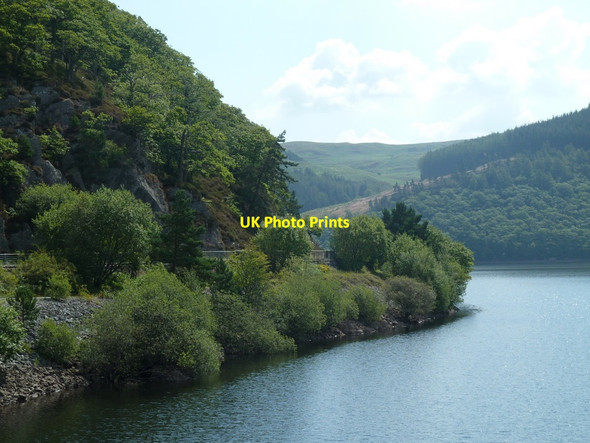 Photo 6"x4" Caban-coch reservoir from the viaduct Elan Village c2011