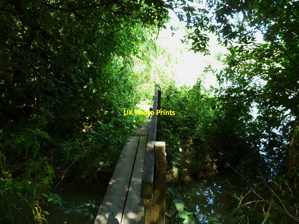 Photo 6"x4" Small footbridge beside the Arun downstream from Houghton Bridge Houghton\/TQ0111 c2011