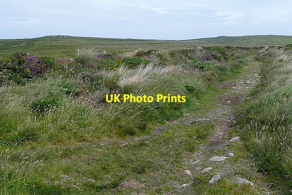 Photo 6"x4" Bridleway on Amalveor Downs Amalveor c2011