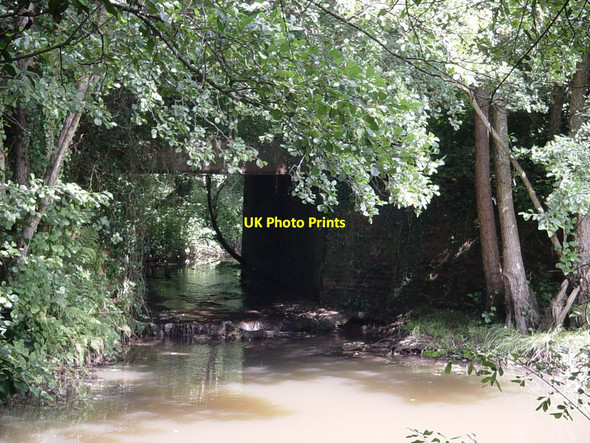 Photo 6"x4" Old railway bridge over Mannington Brook, West Moors Ameysford c2011